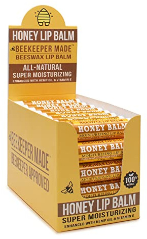 Beekeeper Made Beeswax Bulk Lip Balm, 40 Count Honey Flavor | For Men, Women, and Children. Great for Gifts, Showers, & More