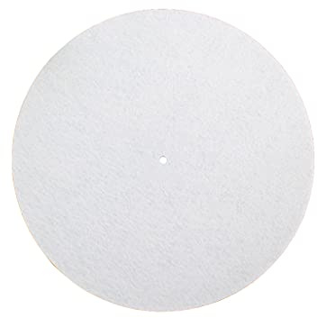 Alnicov 2 mm tjock antistatisk filtfat skivspelare matta antivibration halkskydd audiofil för LP vinylskivspelare vit