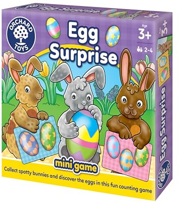 Orchard Toys Egg Surprise Game, Small and Compact Travel Number Counting Game for Kids Age 3+ yrs