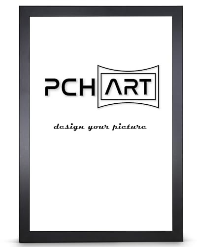 PCH[art] New Alaya fotoram, färg: svart, storlek: 84 x 119 cm, DIN A0 cm, tidlös och enkel ram, för affischer, foton och porträtt