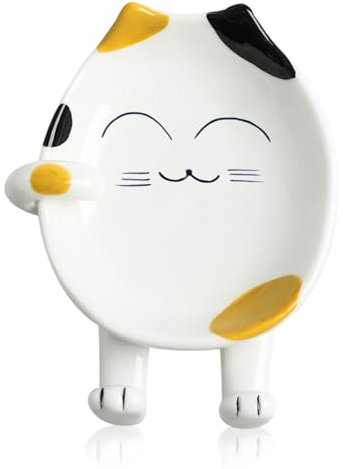 INHEMING Resto per Cucchiaio in Ceramica, Cucchiaio in Ceramica per Stufa,Supporto per cucchiaio in Ceramica,Per cucchiai, forchette o spatole