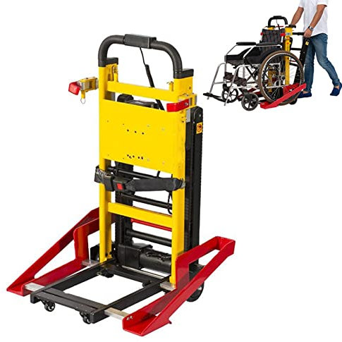 Scalata Sedia a rotelle Pieghevole Elettrico Docking Car, 120W Crawler per Mobili Magazzino Logistica Famiglia - Carrello per salire le scale