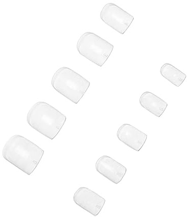 HAPINARY Uñas Postizas Acrilicas Kit Calcomanías Decoración Para Manicura Transparentes