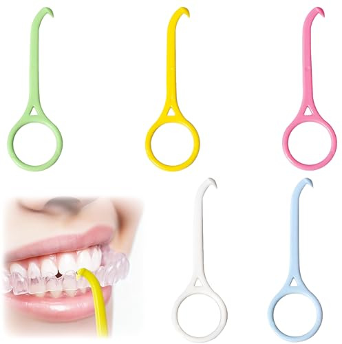 Lot de 5 outils de retrait d'alignement pour appareils dentaires invisibles | crochets dentaires, appareil dentaire, outil de retrait des dents invisibles, pour appareils dentaires invisibles (5