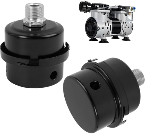 2 Pezzi Silenziatore Compressore Aria, Filtro Aria Silenziatore 3/8 16mm, Accessorio Per Compressori D'Aria Senza Olio, Migliora Facile Installazione Per Le Caldaie Del Compressore D'Aria