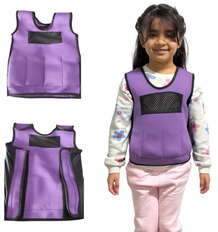 Sentire-Sensory UK- Weighted Adjustable Vest | Compression Vest (Purple, Age 5-9 Years (Medium)