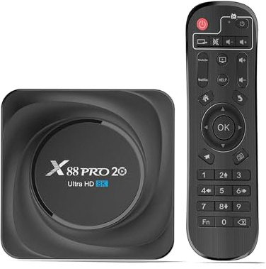 GREVA 8K UHD Android TV Box 8GB RAM 64GB ROM, Smart TV Box Android 11.0 Streaming Media Player con IR Telecomando Supporto Dual Band WiFi 2,4G/5.8G con HDR10.0 BT 4.0 USB 3.0 Internet TV Box X88 PRO20