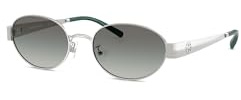 Tory Burch Women's Miller Oval Sunglasses, Silver, One Size