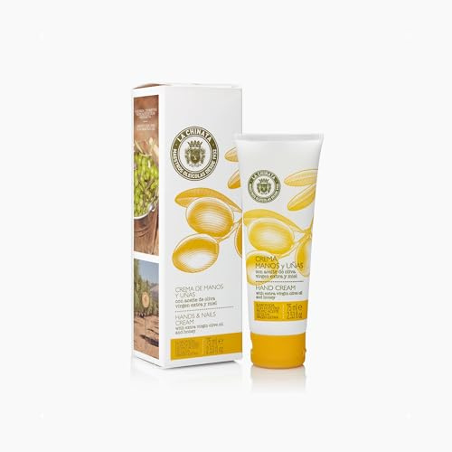 La Chinata Crema de Manos y Uñas con Aceite de Oliva, Miel y Vitamina E - Hidratación Profunda y Protección para Piel Seca y Uñas Dañadas - 75ml