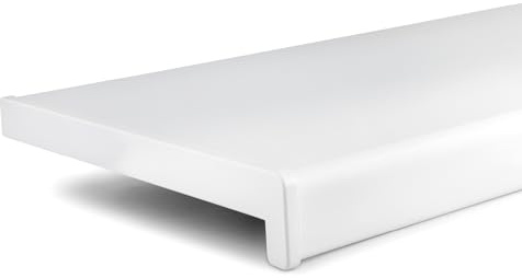 TJ davanzale interno bianco 150 x 1200 mm/davanzale in plastica con chiusura laterale/davanzali per finestre/davanzali interni su misura PVC/davanzale per finestra