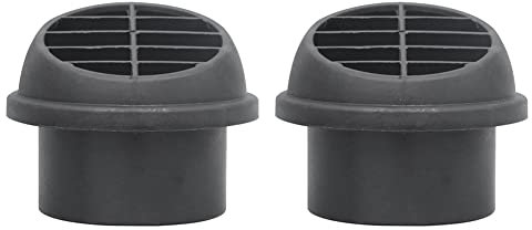 Hot Air Outlet 60 mm, Pack of 2 Auxiliary Heater Accessories, Air Outlet, Lockable Rotatable ABS Plastic Air Outlet, Mushroom Head, Universal Auxiliary Heater, Air Outlet, 42 mm, 60 mm, 75 mm for Car,