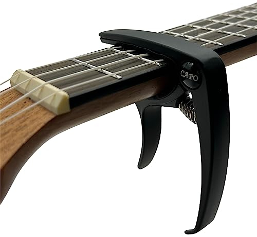 Kapodaster, Capo Gitarre,  für Gitarre,Trigger Kapodaster Capotastos für akustische E-Gitarren und Ukulele, Material Zinklegierung, Schwarz