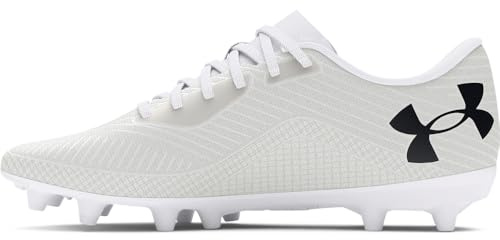 Under Armour Unisex Shadow Select 2 Soccer Cleats, (100) White/White Clay/Black, 10, US
