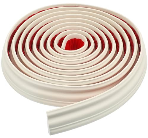 ULTECHNOVO Riel de moldura de pared para despegar y pegar, kit de moldura de panel autoadhesivo, borde de papel tapiz flexible para decoración del hogar, borde de espejo, líneas de pared, 5 m, color