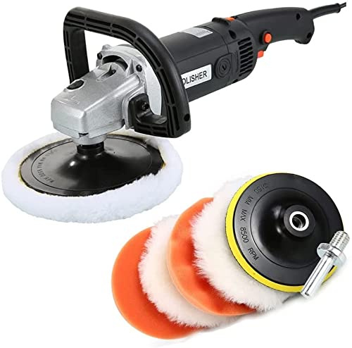 Lucidatrice rotativa per auto, kit lucidatrice lucidante per auto, 8 velocità, manico staccabile, perfetto per lucidare e incerare auto in barca