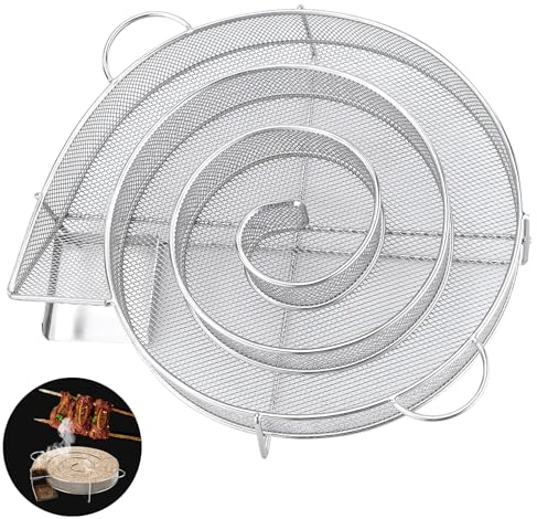 Générateur De Fumée Froide,Générateur de Fumée Froide Rond,Générateur de Fumée Froide pour Fumoir,Fumage à Froid en Acier Inoxydable,Générateur de Fumée Froide Serpentin Pour Fumoir Gril,Réutilisable