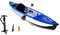 No Stress Kajak Einsitzer 350 cm I Inflatable Kajak mit Dropstitch-Technologie I Hervorragender Richtungstabilität, 3-Kammer-System I Inkl. Paddel, Sitz, Pumpe, Finne, Rucksack, Repair Kit