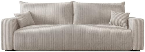 IDOHOME Schlafsofa mit Bettkasten 246x93 - Sofa Cord - 3 Sitzer Sofa mit schlaffunktion - Couch mit Schlaffunktion - Wohnzimmer Couch - Schlafcouch