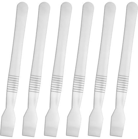 6 Pcs Small Paint Scraper Tool, Stainless Steel Metal Scraper Tool Silver Practical Scrapers for Cleaning Removing Oil Stains Glue