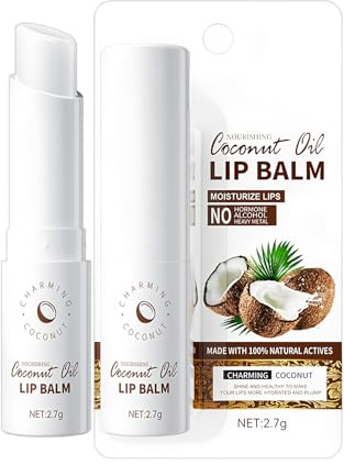 Matita per la cura delle labbra, 2 pezzi di olio di cocco, balsamo per labbra idratante, nutriente, per la cura delle labbra, per la cura delle labbra, idratante e liscia