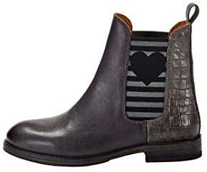 CRICKIT® Chelsea Boot Damen Amy | Klassischer Chelsea Boot mit Streifen und Herz für Damen aus 100% Leder | Herz mit Streifen