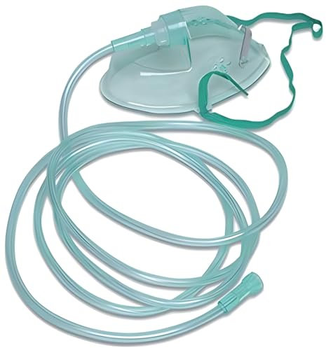 App Life Maschera per Ossigenoterapia con Tubo Lungo Antischiacciamento