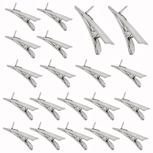 ZZLZX de 20 pinzas de resorte para árbol de Navidad, mini clips de metal para manualidades, flores artificiales, tarjetas de fotos, fotos, notas, tarjeta de lugar, clip de boca de pez