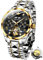 OUPINKE Herrenuhren Automatik Schwarz Skelett Mechanisch Selbstaufzug Luxus Diamant Saphirkristall Wasserdicht Wolframstahl Business Armbanduhr