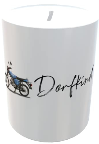 Personalisierte Moped-Spardose - Lustige Geschenkidee für Simson-Fans Geldgeschenk Verpackung (blau)