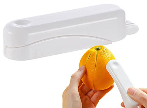 Moonyan Orangenschäler aus Metall | 2 Stück Orangenschalenentferner, einfacher Orangen-Zitrusschäler, Edelstahlschäler für Zitrusfrüchte, Orangen, Zitronen, praktische Küchenhelfer