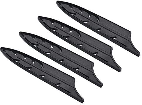 PATIKIL Plast Säkerhet Knivfodral för 5 tum Utility Kniv, 4-pack Knivar Filo Guard Blade Protector Universal Knife Knivfodral för Kök, Svart