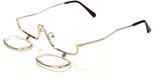 Lupa Plegable Volteo hacia Abajo Gafas De Maquillaje Ocular Lente Cosmética para Mujeres Uso