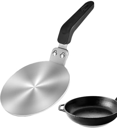 Adaptateur Plaques Induction 13 cm Avec Poignée, Disque Relais, Plaque De Diffusion De Chaleur, Convertisseur Support En Acier Inoxydable