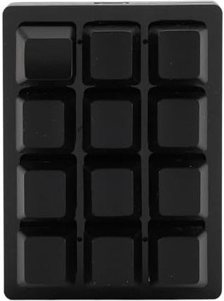 Yanmis Teclado Mecánico para Juegos de 12 Teclas, Teclado Mecánico Programable con una Mano, Teclado Macro RGB Intercambiable en Caliente y con Cable USB, Multifuncional Plug and Play,