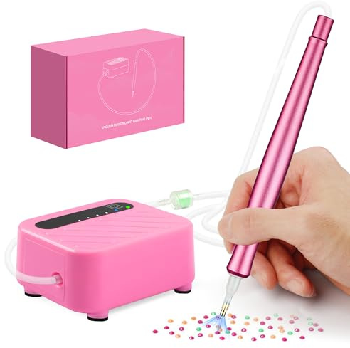 YIMINU.DS Electric Diamond Art Pen for Diamond Painting, Diamond Paint Kits Accessories, Wireless Rechargeable Diamond Art Vacuum Drill Pen Tools & Supplies, No Wax Needed
