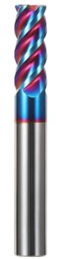 Hilpaty8.0 * 60mm Fraise à Bout en Carbure Tungstène, 4 Cannelures, Revêtement NACO4, HRC65, Fraises CNC Performantes pour le Métal, Acier au Carbone, L'acier Inoxydable et L'acier Allié