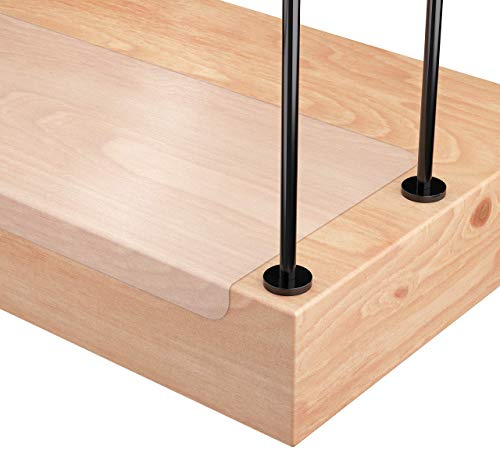 17 x Sossai® Stufenmatte STAIR PROTECT | 30 x 65 cm | transparent und selbstklebend | Treppenschutz (Easy Clean) für Treppen/Stufen