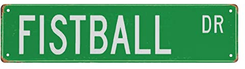 Vintage Retro Metall Street Sign Fistball, Fistball Sign, Fistball Fan, Fistball Gift, Fistball Player, Similar to Volleyball 16x4