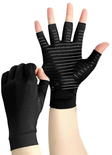 Minasa Arthritis Handschuhe mit Kompression Compression Half-Finger Handschuhe
