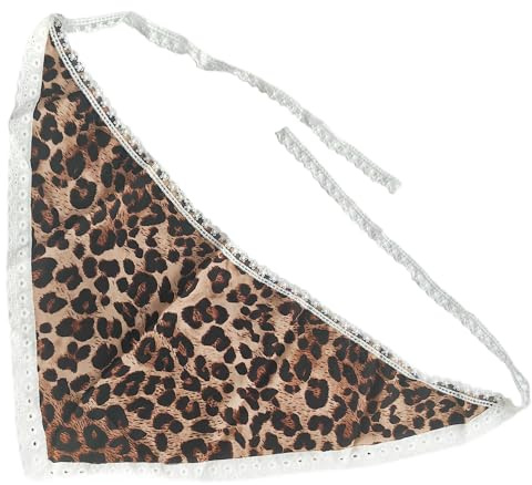 Smaoqingji Bandana huvudduk dam leopard bandanaer – 4-pack, leopardmönster, grafiskt tryck, sidenduk, kan användas som huvudduk, näsduk, halsduk eller handledsdekoration