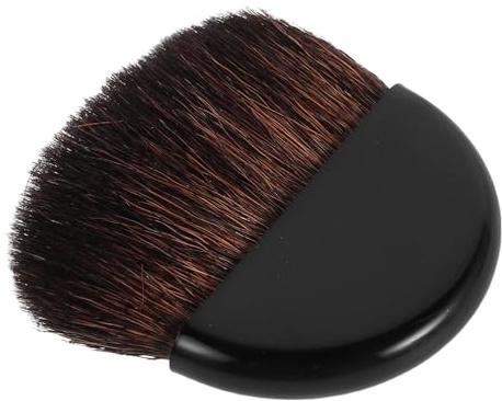 Genérico Brocha de Maquillaje para Rubor Pequeña y Portátil Pincel Facial de Nylon 5 CM para Contorno y Polvos Adecuado para Retoques y Uso Diario