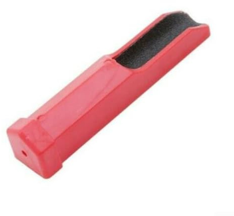 Cue Tip Shaper Tool for Pool Snooker Billiard - Lightweight Plastic Device to Trim and Cue Tip Surfaces (Red)