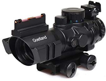 Goetland Lunettes de Visée à Prisme 4x32 Visée Sight Reflex Optic BDC SFP avec Mounture de 20 mm pour Tactique Chasse Airsoft Arbalète Carbine Tir Sportif