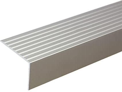 ANODISED Aluminium Anti Non Slip Stair Edge Nosing Trim 900mm x 65mm x 42mm A32, Silver