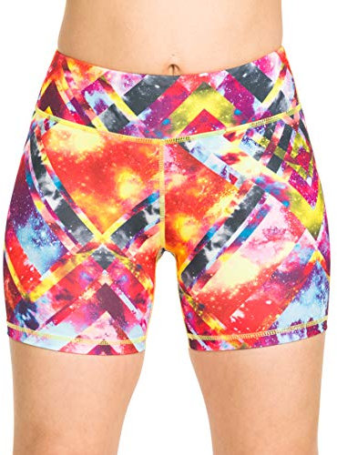 Epic MMA Gear Damen Yoga-Shorts, 12,7 cm, Stretch, Fitness, WOD, Yoga, Laufen - Schwarz - Groß