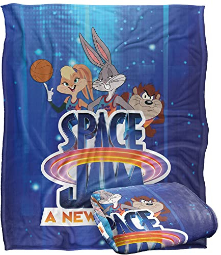 INCEPPAMENTO SPAZIALE Plaid super morbido al tatto Space Jam 2, 152 x 127 cm