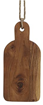 Chic Antique Tabla para servir Laon de madera de acacia con asa, rectangular, como decoración para cortar, servir y servir, madera de acacia, 1,5 x 26 x 12 cm, color natural
