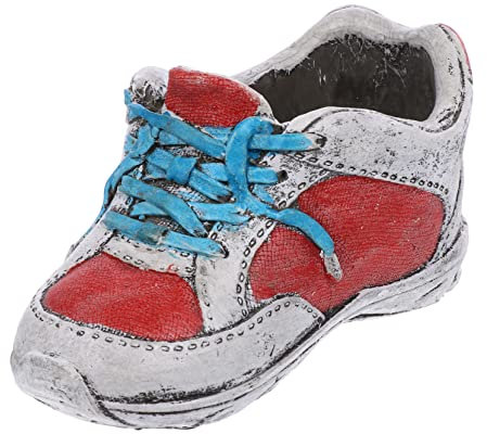 BESPORTBLE Vaso per Piante Grasse a Forma di Scarpa Rossa in Ceramica