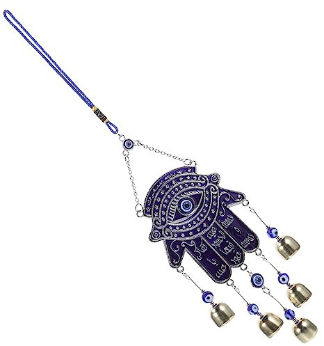 HANABASS Evil Eye Wind Bell Métal Forme De Main Décoration Murale Suspendue pour Intérieur Et Extérieur Charm De pour Anniversaires Et Fêtes