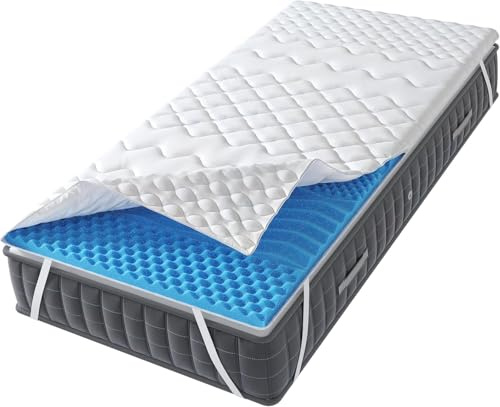 Matratzentopper ErgoFit - Made in Germany Topper 140x200cm mit optimierten 7-Zonen-Komfort - Matratzen Topper 5 cm Hoch - weiches Liegegefühl - Öko-Tex Zertifiziert - Matratzentopper 140x200cm